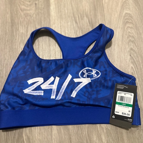 Under Armour Women's Alter Ego HeatGear Compression Sports Bra / small nwt / •L - Picture 3 of 3